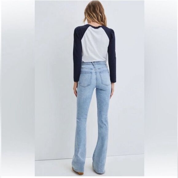 Veronica Beard Florence Flare Patch Pocket Jean in Cape - Picture 4 of 12